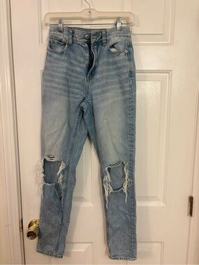 American Eagle Outfitters Light Blue Ripped Boyfriend Jeans